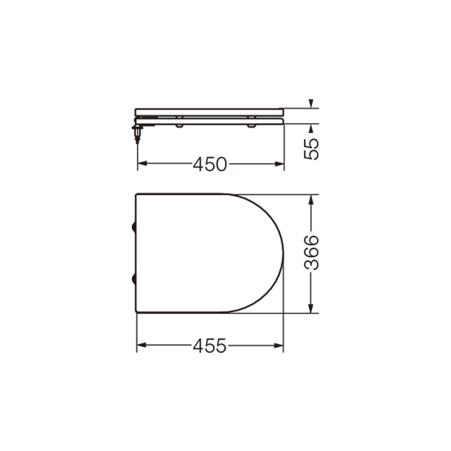 FERRUM QUBIQ - TAPA ASIENTO INODORO MDF - Cod:TRIM - BL
