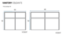 Muebles Schneider - Linea: Atenas - VANITORY COLGANTE 60 ATENAS Color: WENGUE - VC60ATW