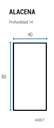 Muebles Schneider - Linea: City - ALACENA 40 CITY PVC Color: BLANCO - A40CTB