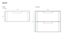 Muebles Schneider - Linea: UNIQUE - Vanitory 60 cm - 2 cajones - Color: Blanco
