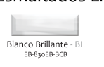 EB-830EB-BCB - Esmaltado Liso Biselado - 8.5x30 - Blanco - Brillante - Colores Solidos