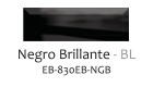[EB-830EB-NGB] EB-830EB-NGB - Esmaltado Liso Biselado - 8.5x30 - Negro - Brillante - Colores Solidos