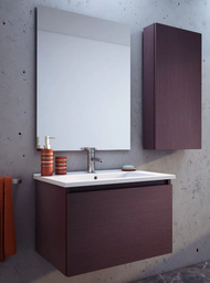 [VC120CTW] Muebles Schneider - Linea: City - VANITORY COLGANTE 120 CITY PVC Color: WENGUE - VC120CTW