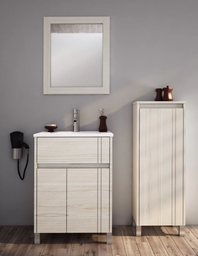 [V80NATXB] Muebles Schneider - Linea: Nature - VANITORY 80 NATURE Color: BLANCO TEXTURADO - V80NATXB