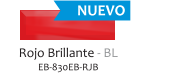 [EB-830EB-RJB] EB-830EB-RJB - Esmaltado Liso Biselado - 8.5x30 - Rojo - Brillante - Colores Solidos