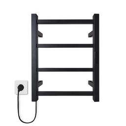 [CUBIC-1136+] ATRIM - TOALLERO ELÉC. CUBIC PETIT 50x40x11cm NEGRO MATE